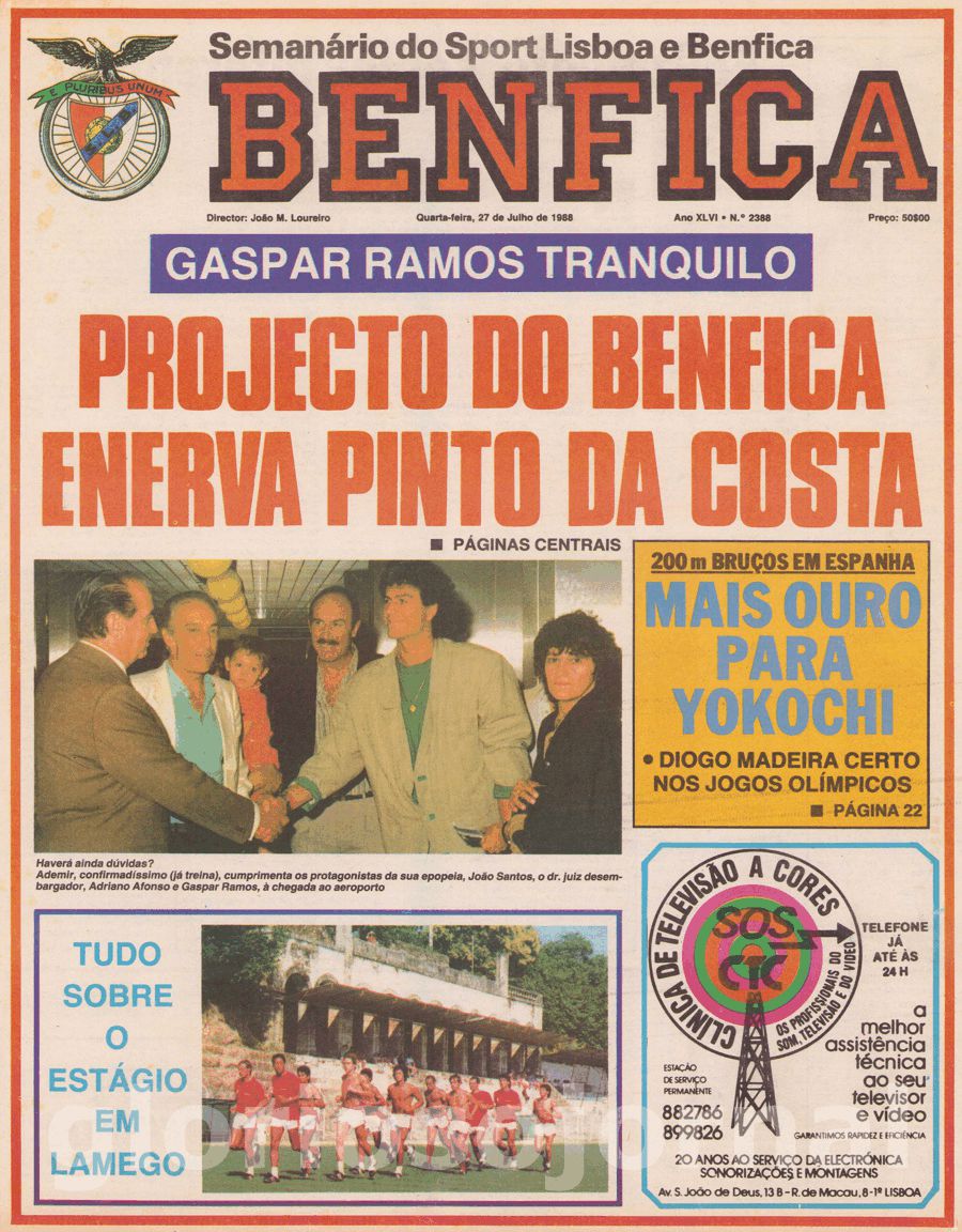 jornal o benfica 2388 1988-07-27